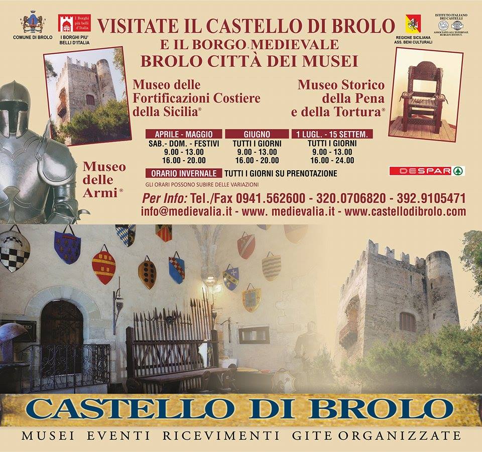 Castello di Brolo orario 2015 visita Musei